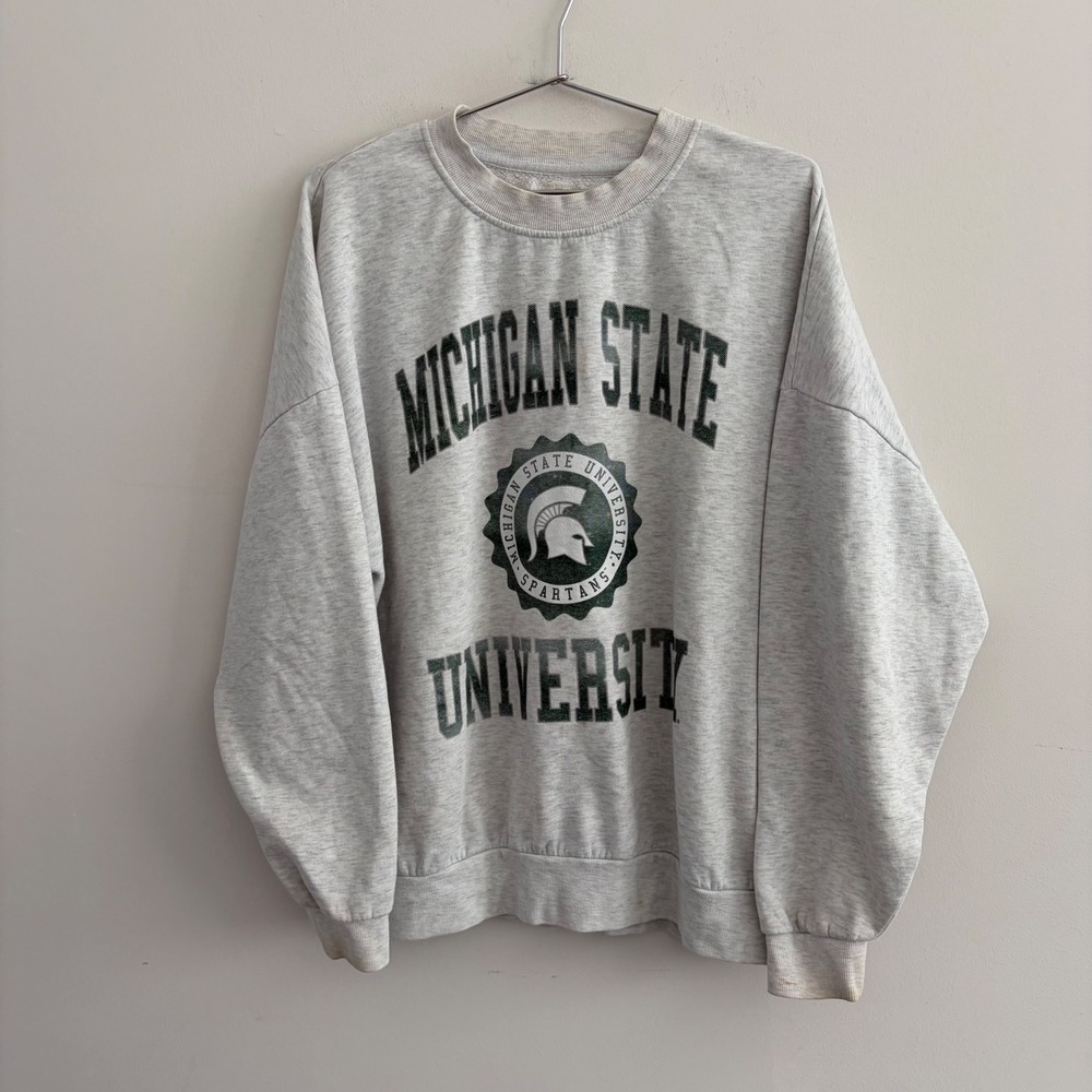 Gameday Couture Michigan State University Spartans Crewneck Sweatshirt Gray L